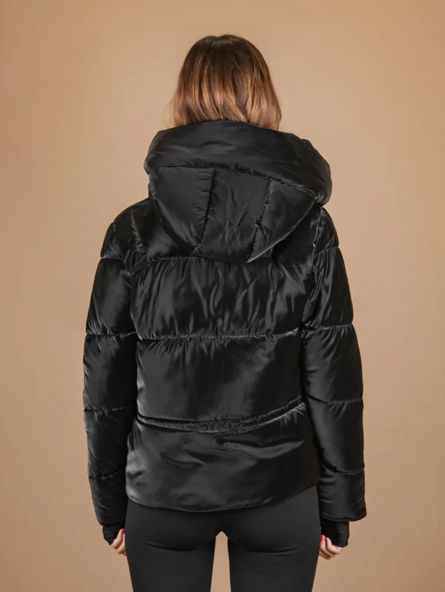 PIUMINO CON CAPPUCCIO NERO CANGIANTE - immagine 4