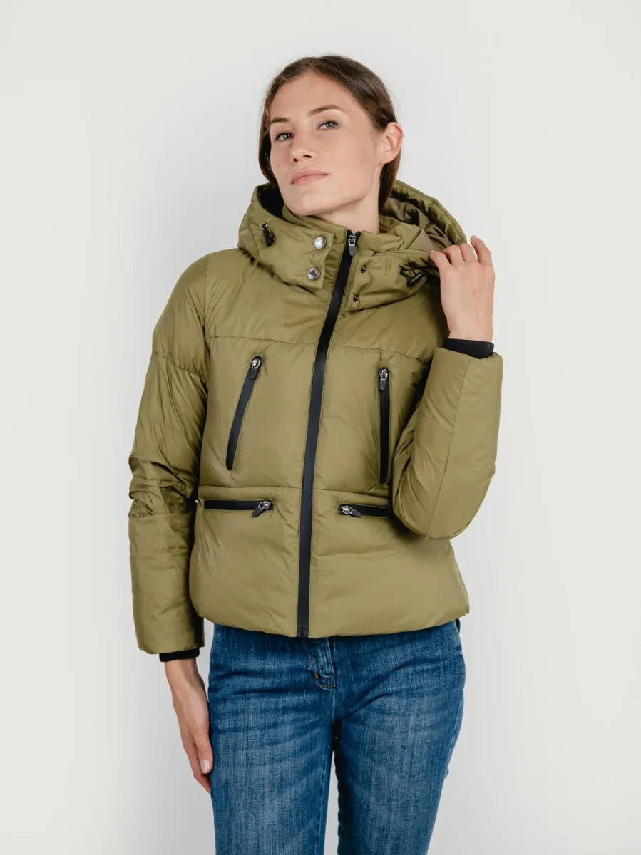 PIUMINO CORTO LA SARRE VERDE MILITARE