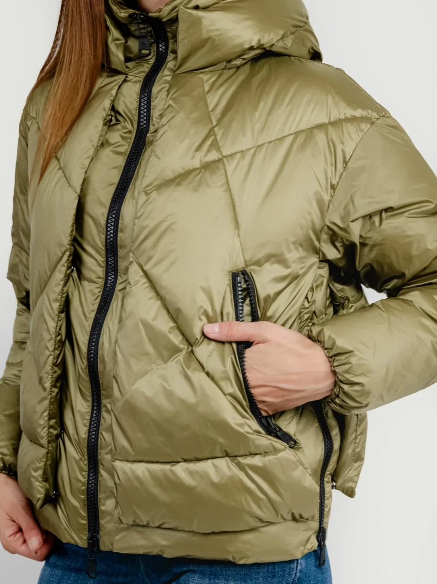 PIUMINO EUGENIE SHORT 2.0 VERDE MILITARE - immagine 5