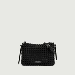 POCHETTE A MANO FIORE NERA