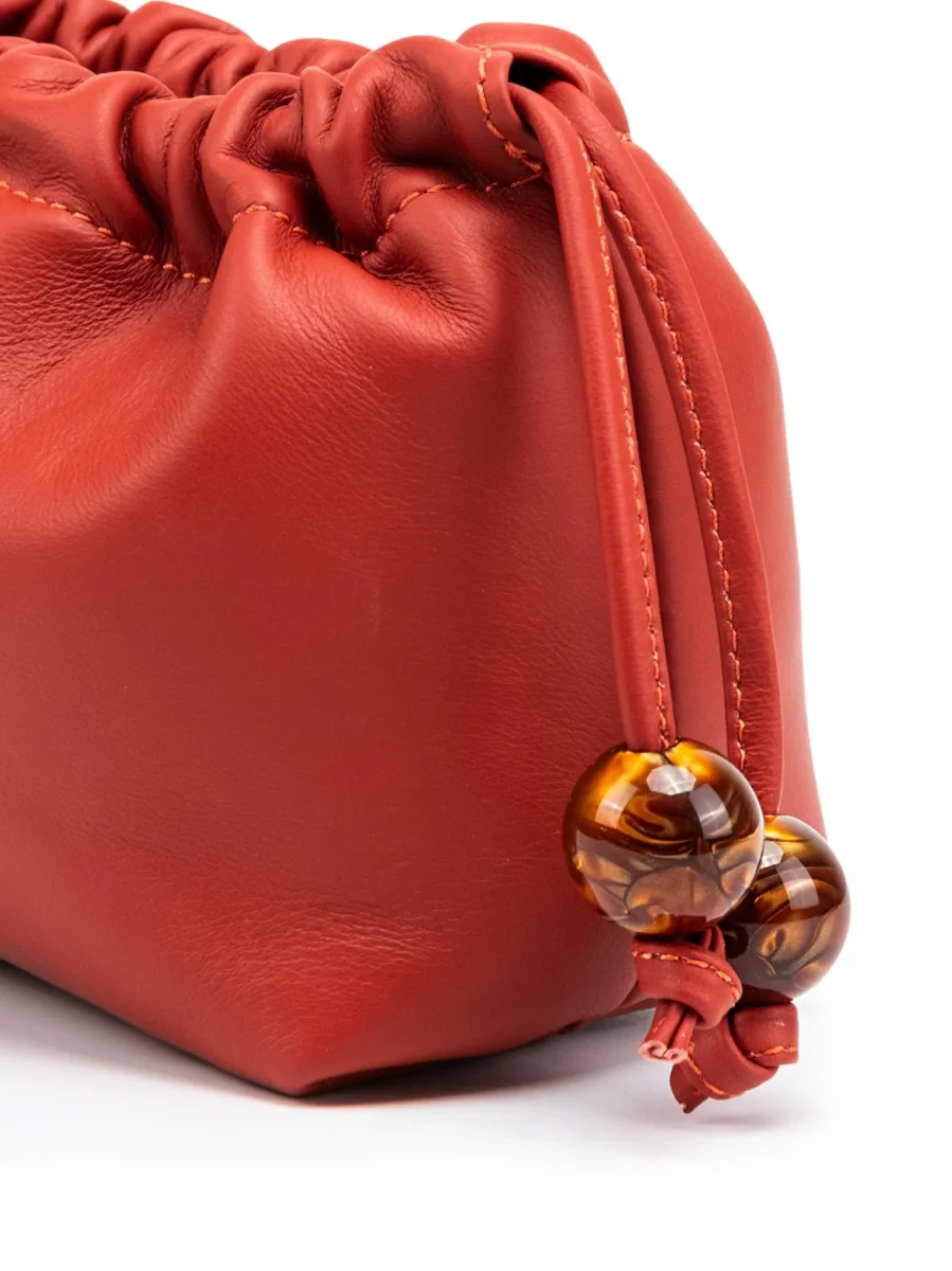 POCHETTE BON BON IN PELLE ARANCIONE - immagine 6