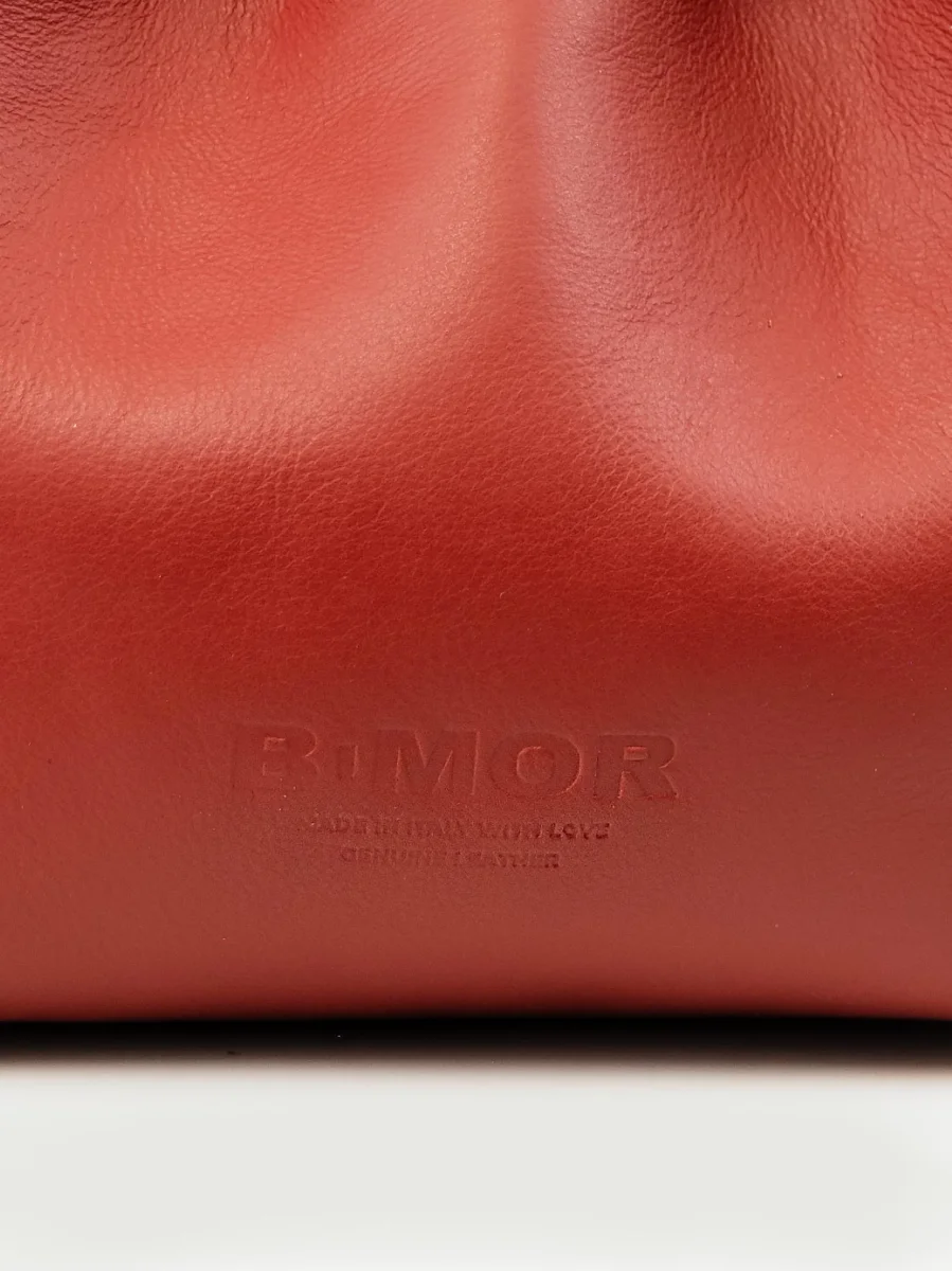 POCHETTE BON BON IN PELLE ARANCIONE - immagine 7