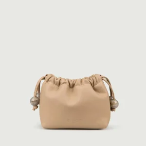 POCHETTE BON BON IN PELLE BEIGE