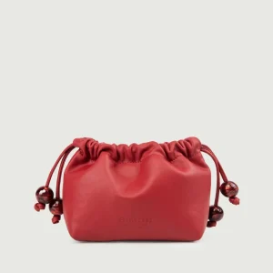 POCHETTE BON BON IN PELLE BORDEAUX