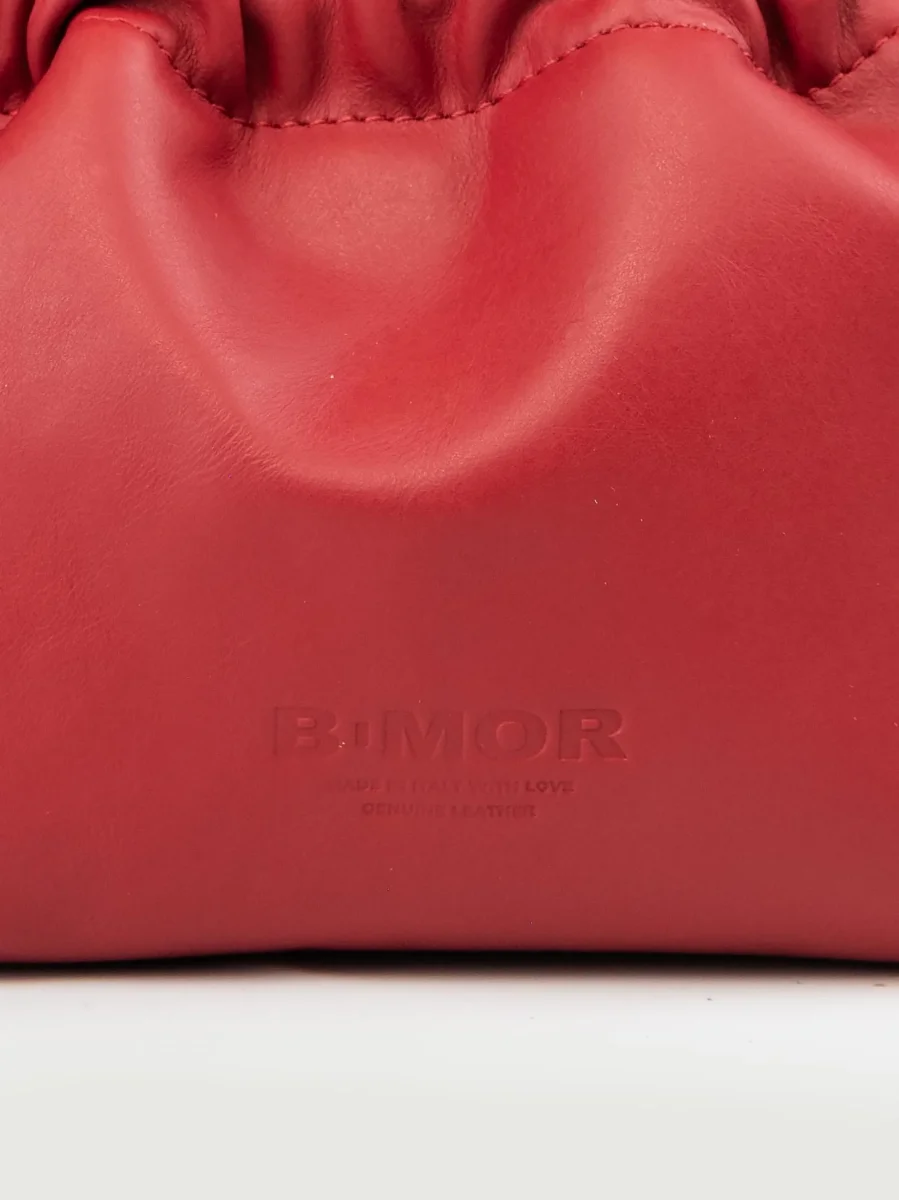 POCHETTE BON BON IN PELLE BORDEAUX - immagine 7