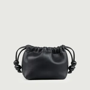 POCHETTE BON BON IN PELLE NERA