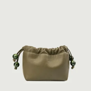 POCHETTE BON BON IN PELLE PISTACCHIO