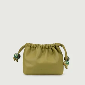 POCHETTE BON BON IN PELLE VERDE