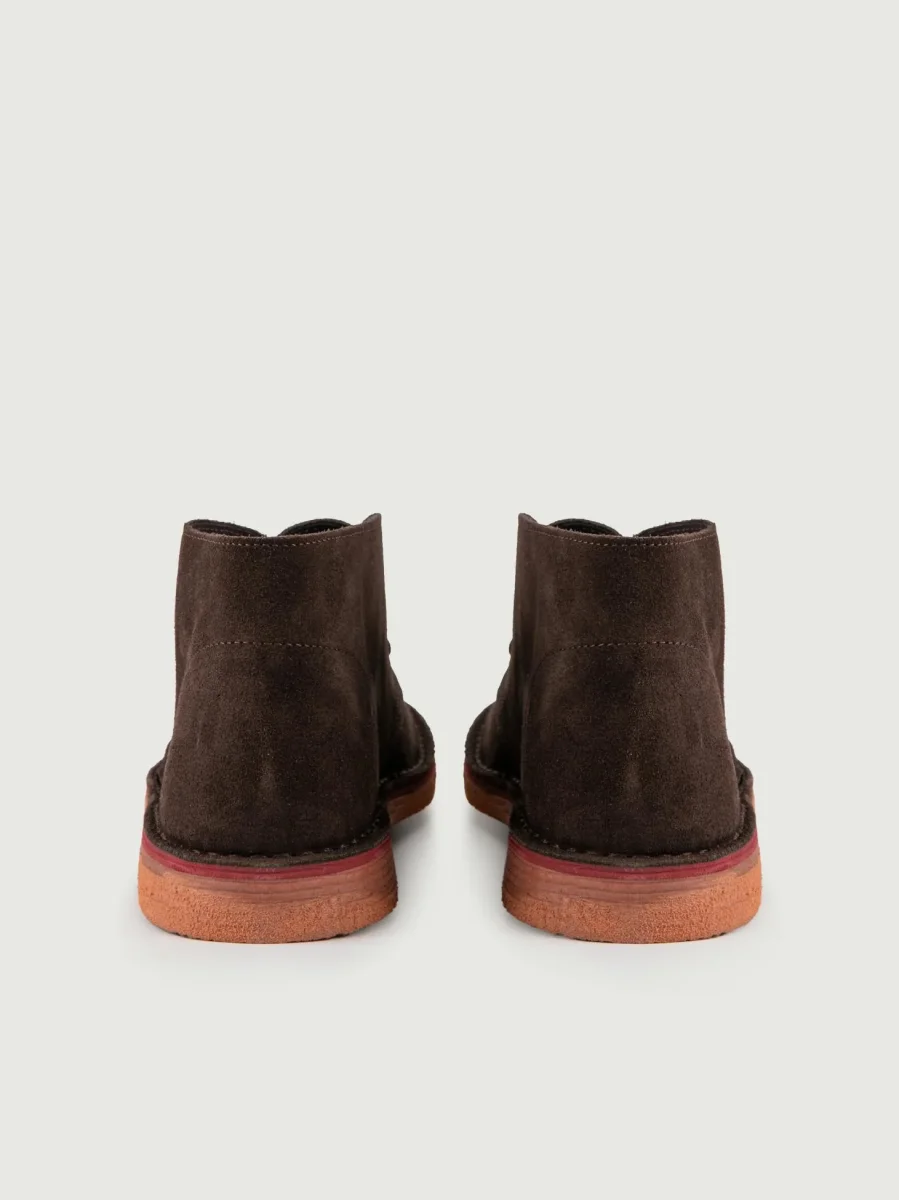 POLACCHINO DESERT BOOT IN CAMOSCIO TESTA MORO CON SUOLA A CONTRASTO - immagine 4