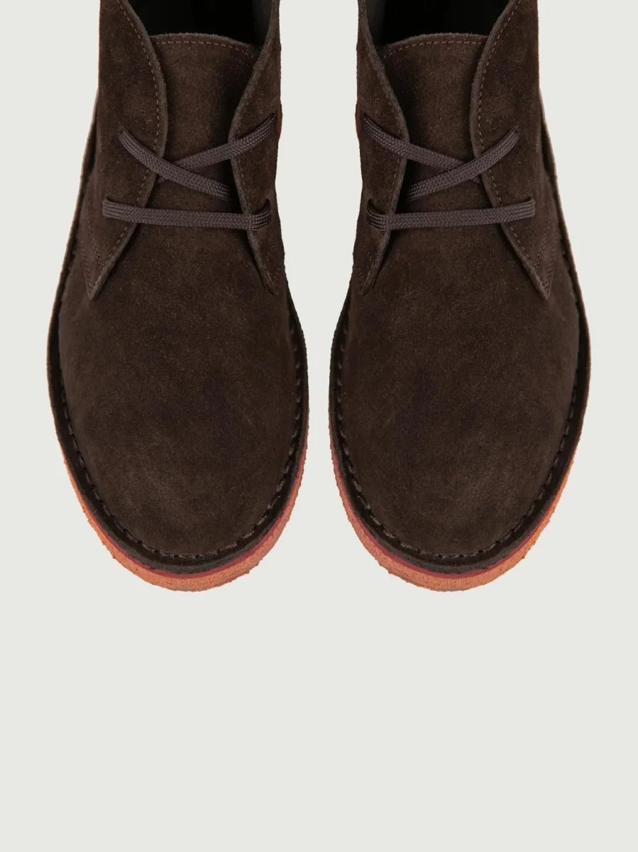 POLACCHINO DESERT BOOT IN CAMOSCIO TESTA MORO CON SUOLA A CONTRASTO - immagine 5