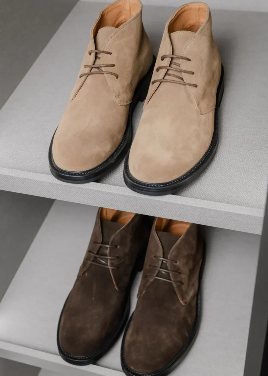 POLACCHINO IN PELLE SCAMOSCIATA SABBIA - immagine 7