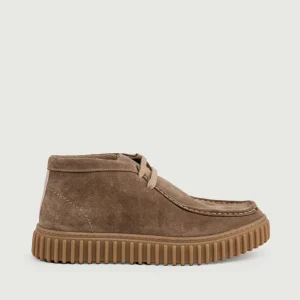 POLACCHINO SCAMOSCIATO TAUPE CON CARRARMATO