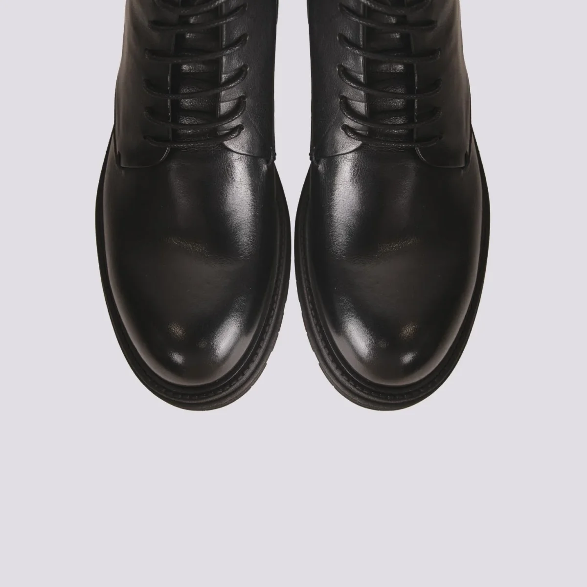 POLACCHINO STRINGATO IN PELLE SPALMATA MARRONE - immagine 4