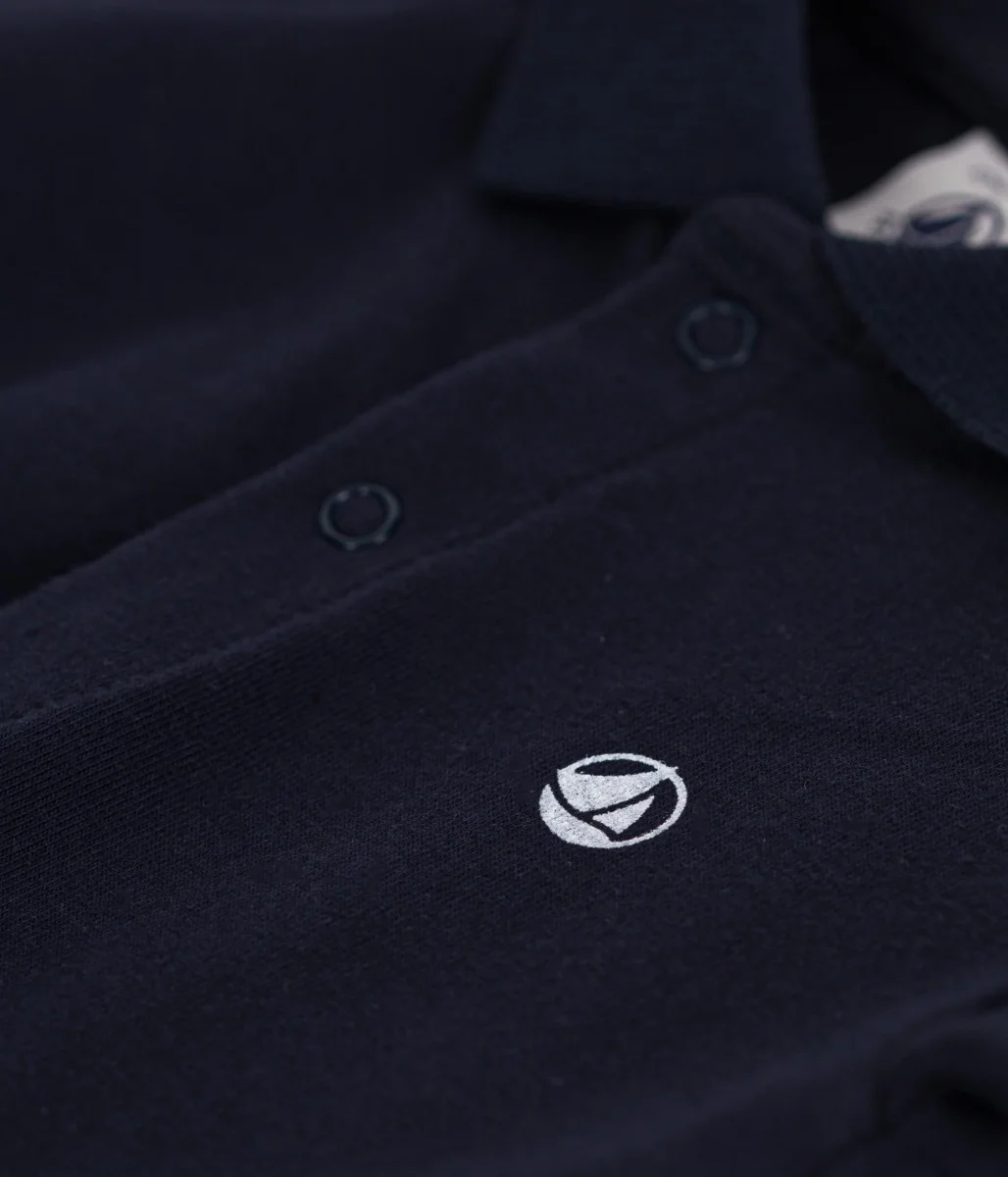 POLO BLU BEBÈ IN COTONE A MANICA CORTA - immagine 4