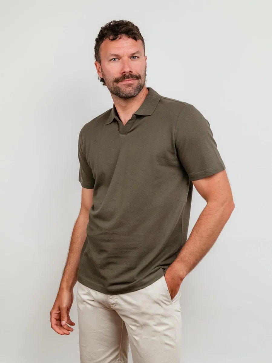 POLO DERBY IN COTONE PIQUET SOTTOBOSCO - immagine 3