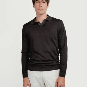 POLO DERBY IN LANA MERINO TESTA MORO