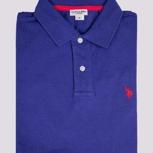 POLO IN COTONE PIQUET INDACO