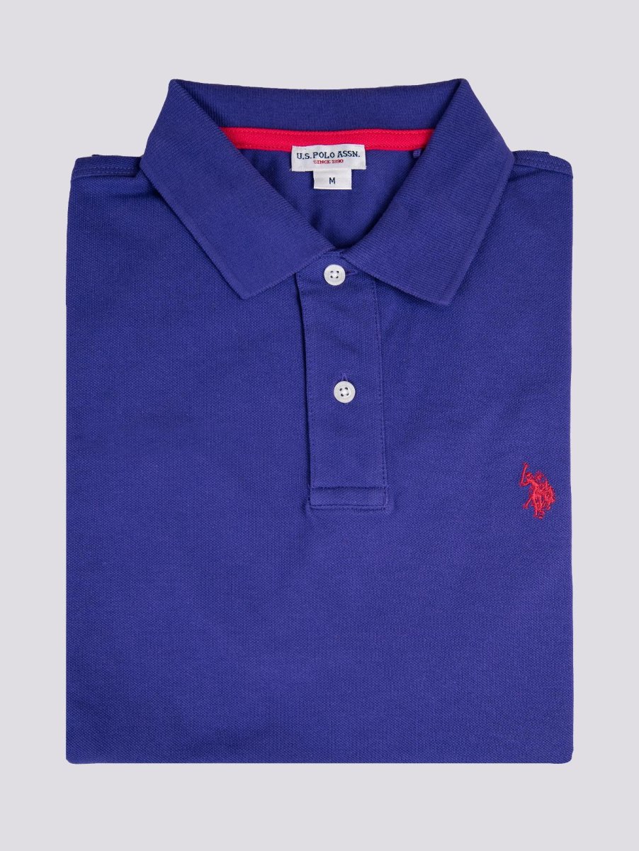 POLO IN COTONE PIQUET INDACO