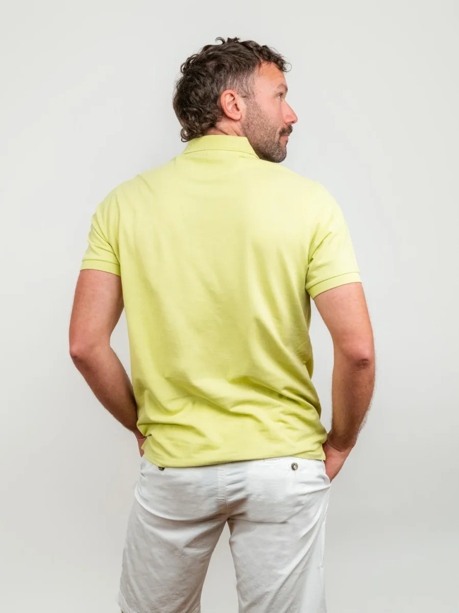 POLO IN COTONE PIQUET LIME - immagine 4