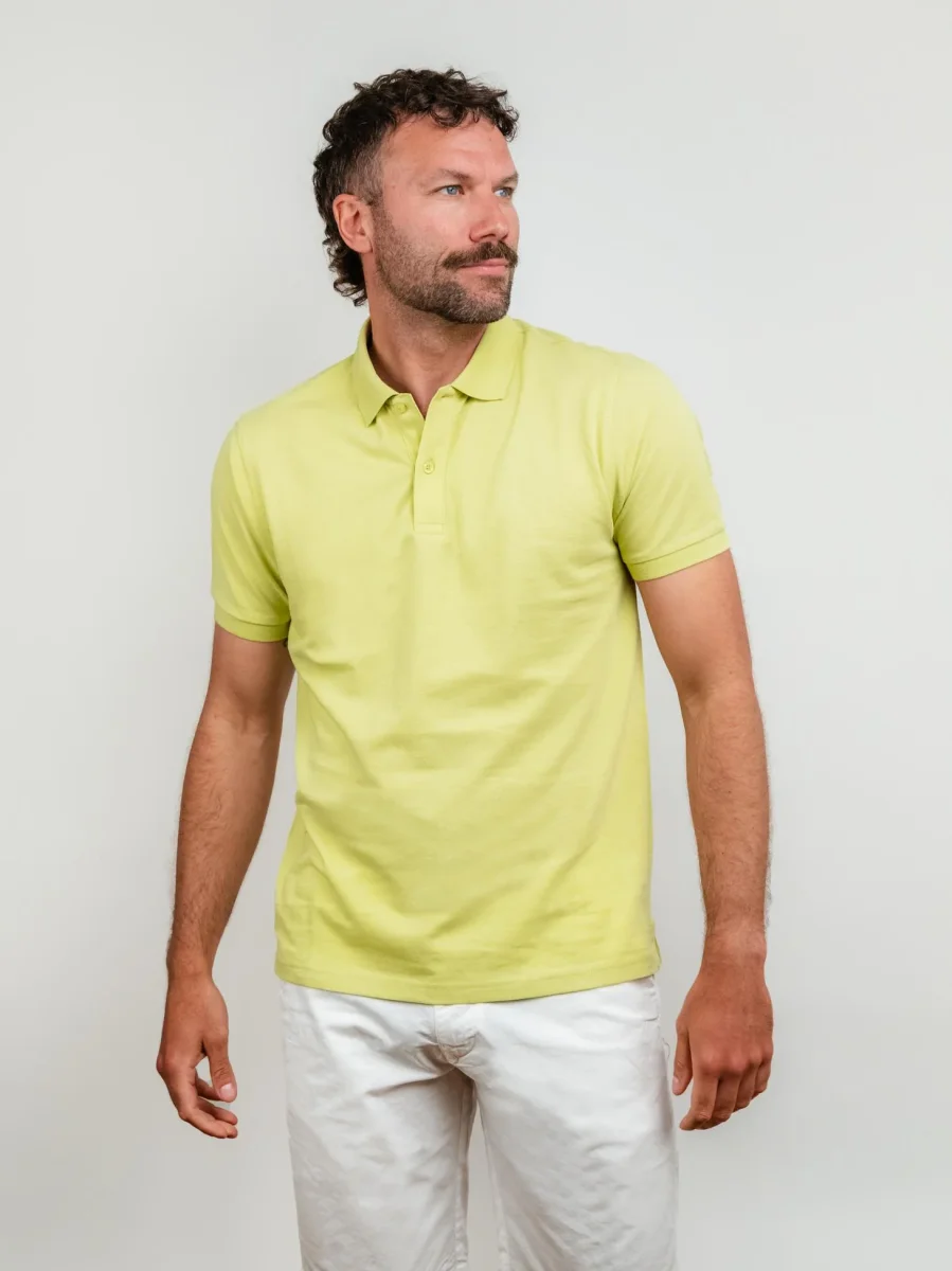 POLO IN COTONE PIQUET LIME