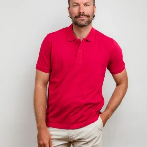 POLO IN COTONE PIQUET ROSSA