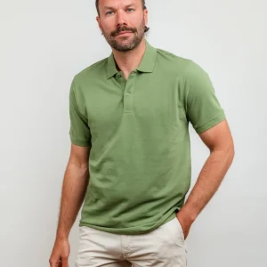 POLO IN COTONE PIQUET VERDE CHIARO