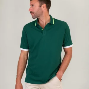 POLO IN COTONE PIQUET VERDE