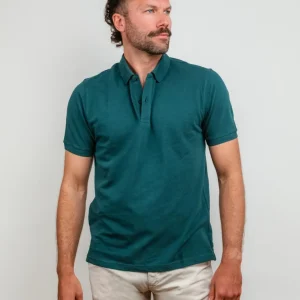 POLO IN COTONE PIQUET VERDE SCURO