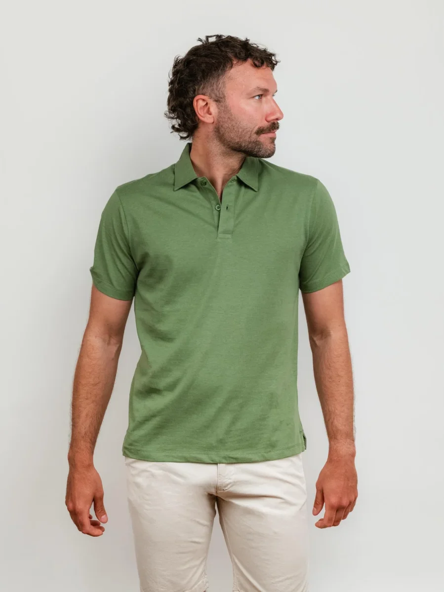 POLO IN JERSEY VERDE CACTUS