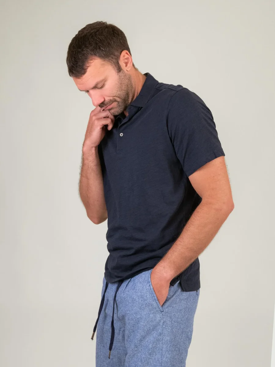 POLO in cotone BLU NAVY - immagine 3