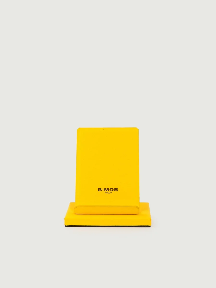 PORTA CELLULARE DA SCRIVANIA IN PELLE GIALLO