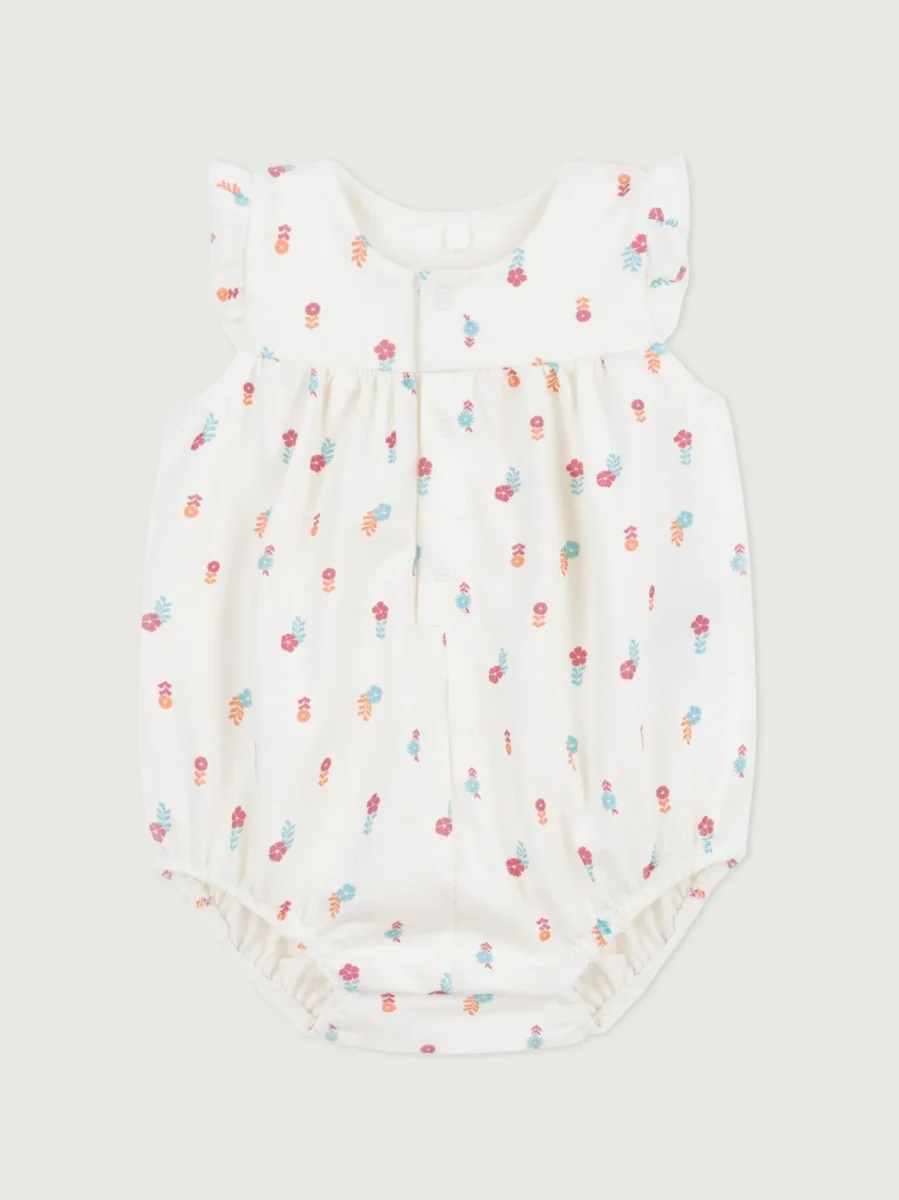 Pagliaccetto in cotone con stampa a fiorellini BEBè