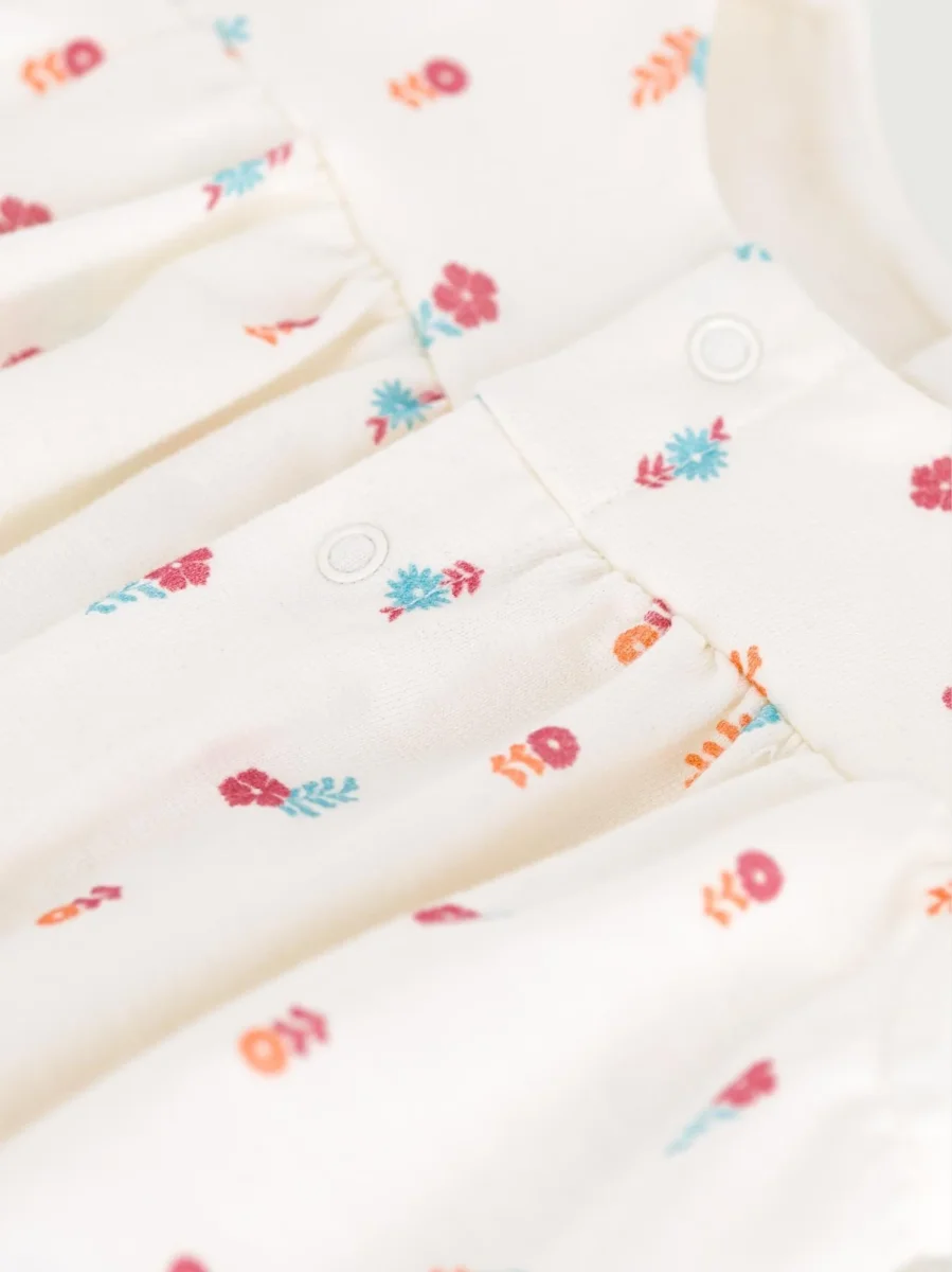 Pagliaccetto in cotone con stampa a fiorellini BEBè - immagine 4