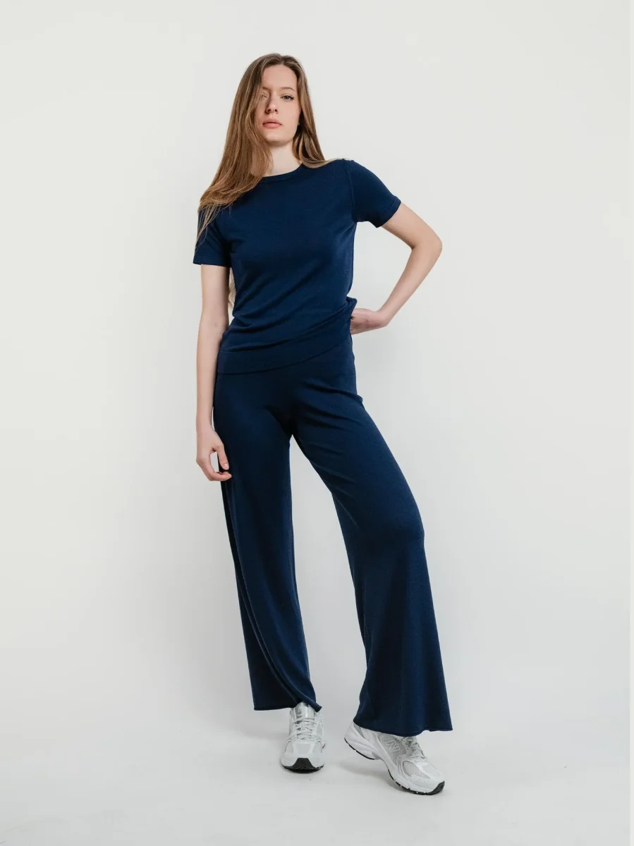 PantalonE a palazzo blu - immagine 5