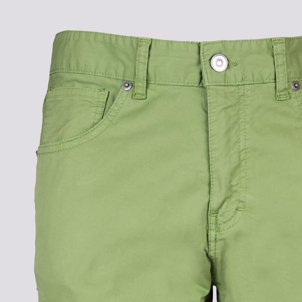 Pantalone cinque tasche in cotone verde pistacchio - immagine 7