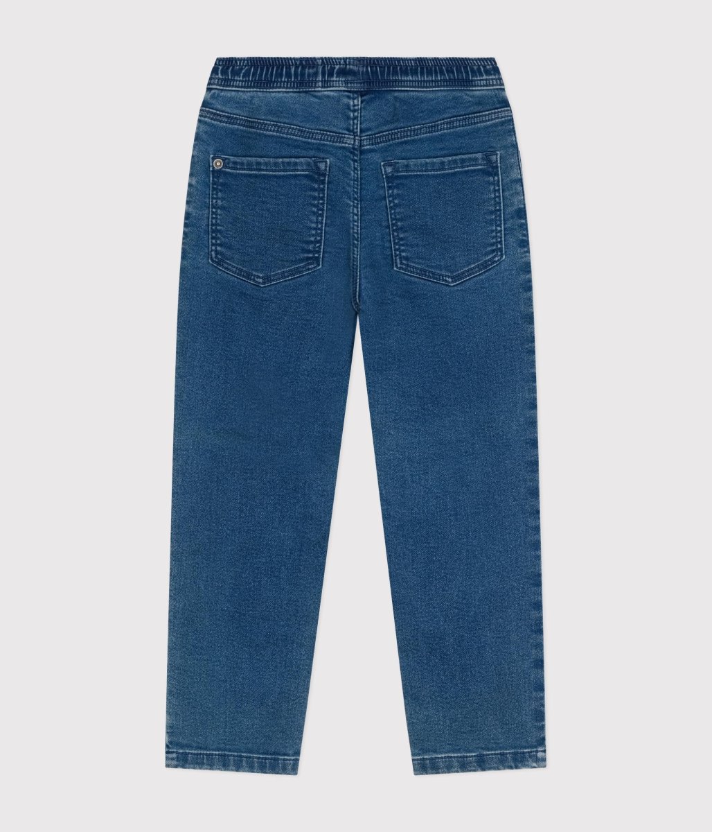 Pantalone regular blu in denim bambino - immagine 3
