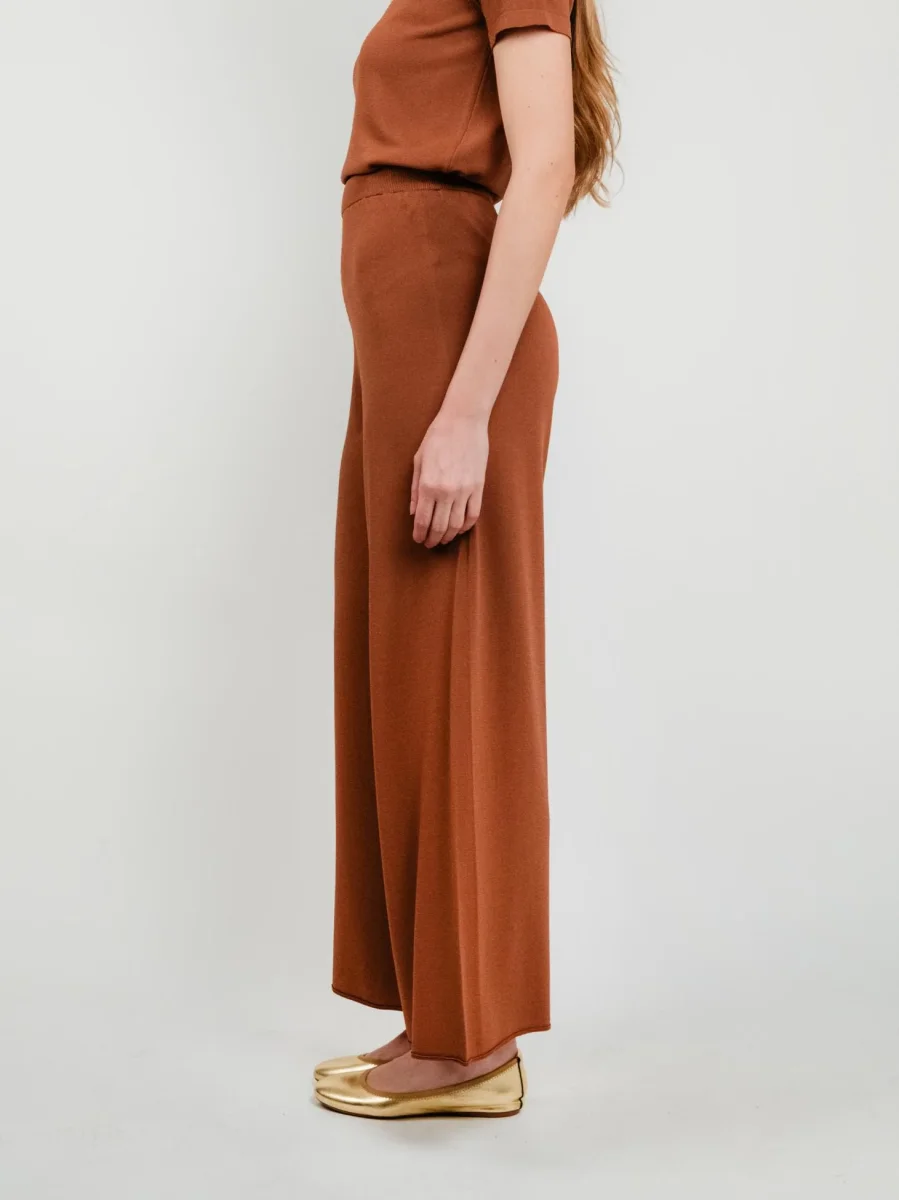 Pantaloni a palazzo mattone - immagine 4