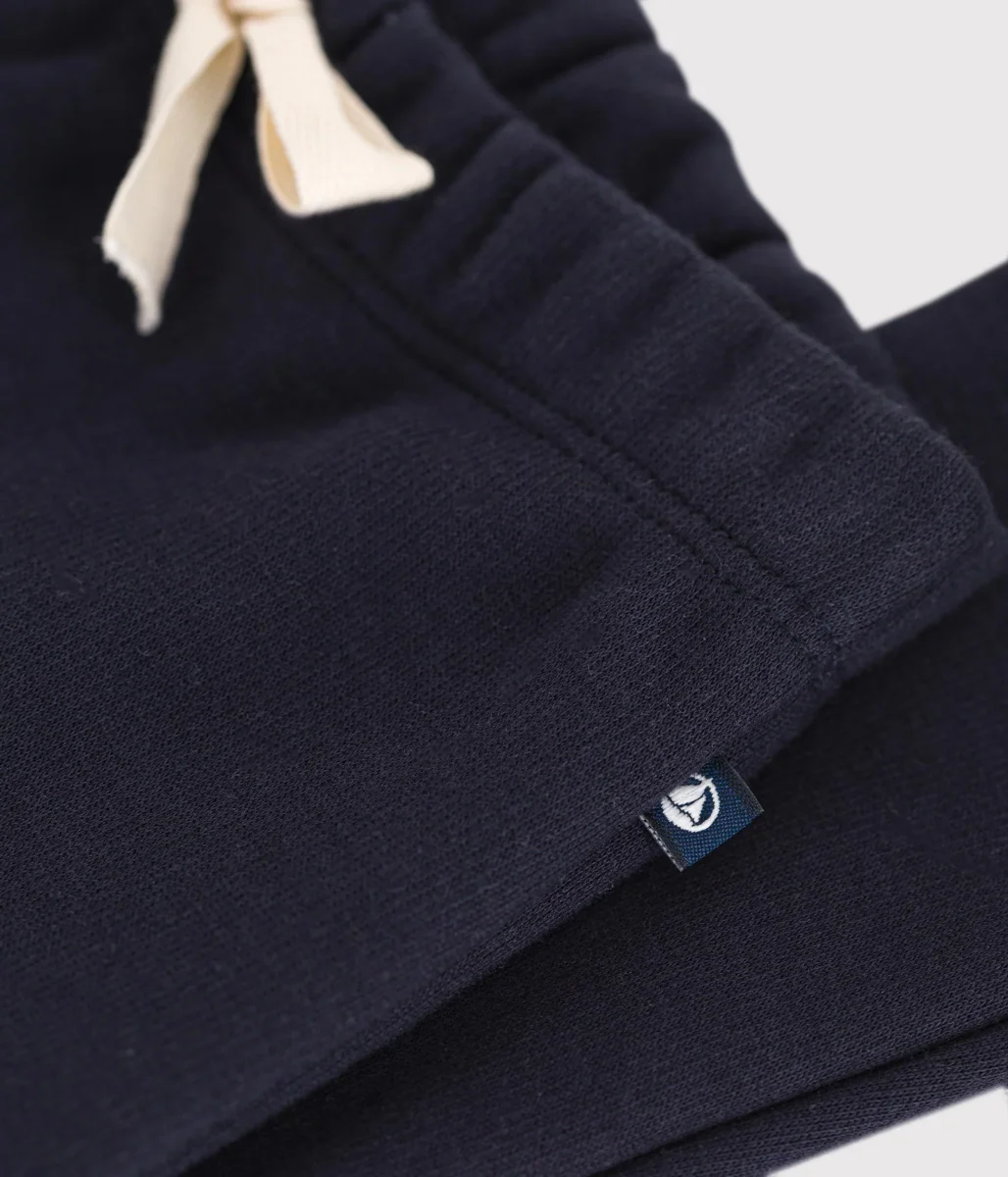 Pantaloni blu scuro in tessuto felpato - immagine 4