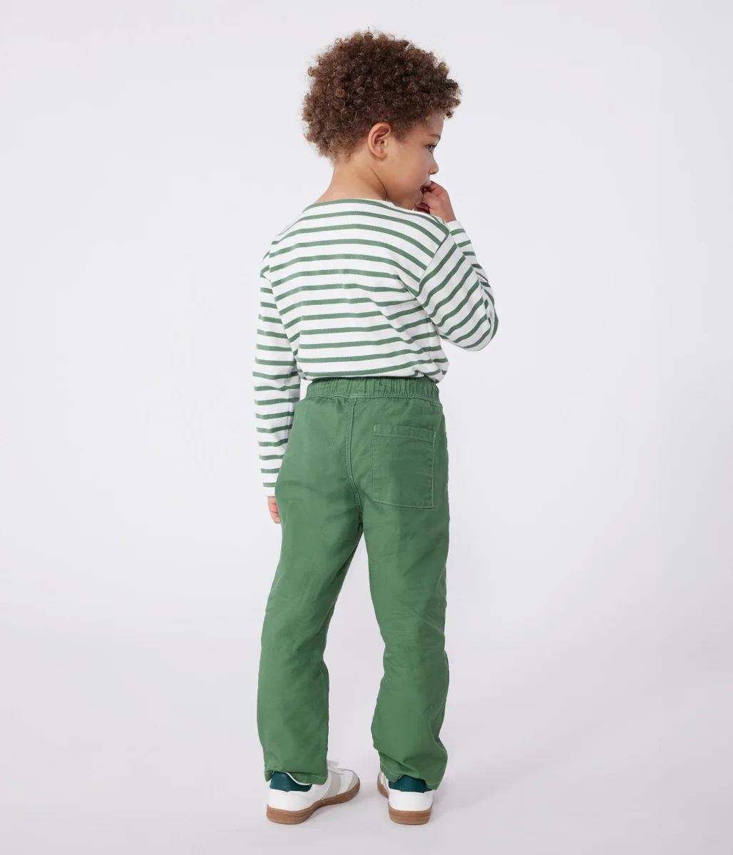 Pantaloni in cotone tinta unita bambino - immagine 5