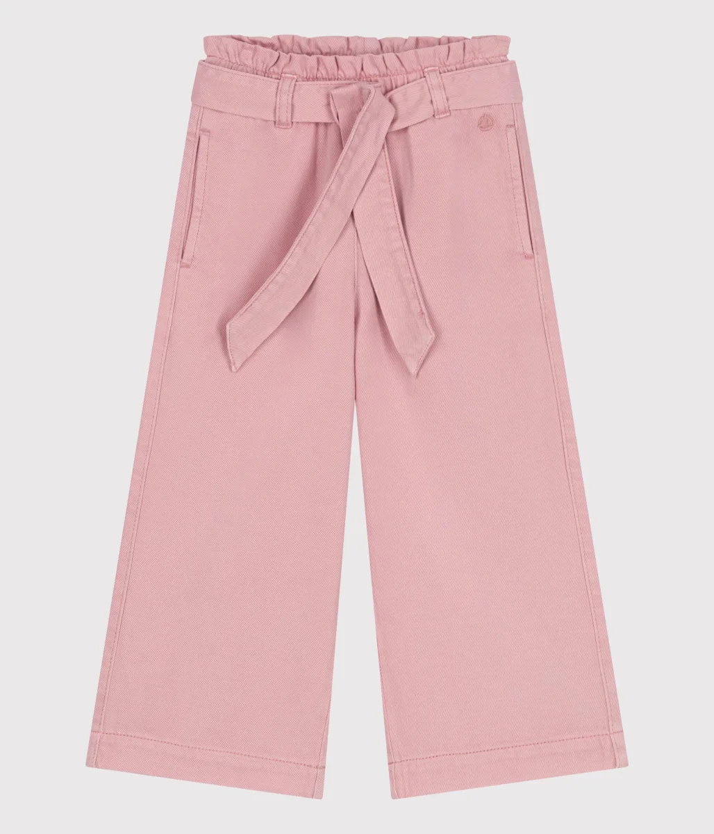 Pantaloni in misto cotone e lyocell bambina.