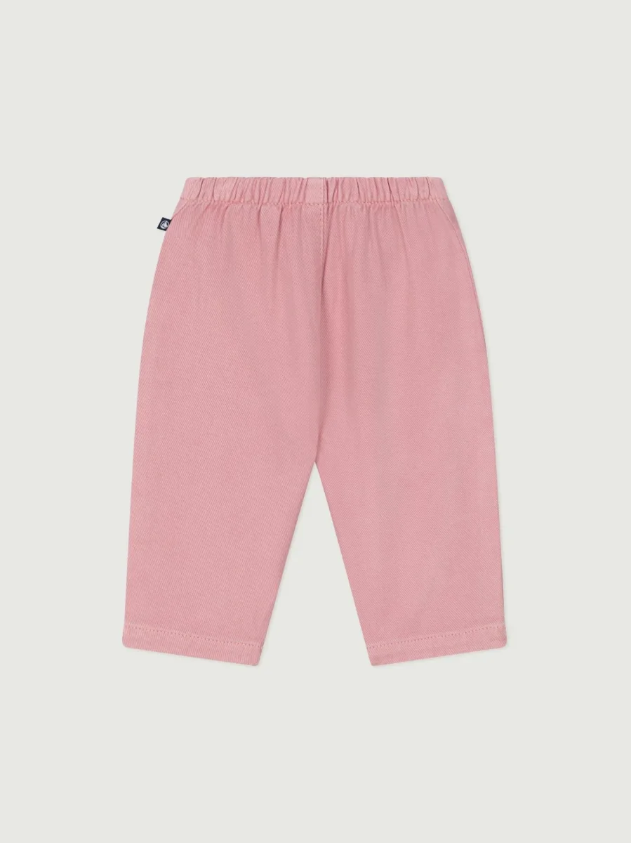 Pantaloni in morbido cotone tinta unita neonato - immagine 3