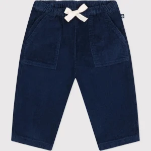 Pantaloni in velluto blu