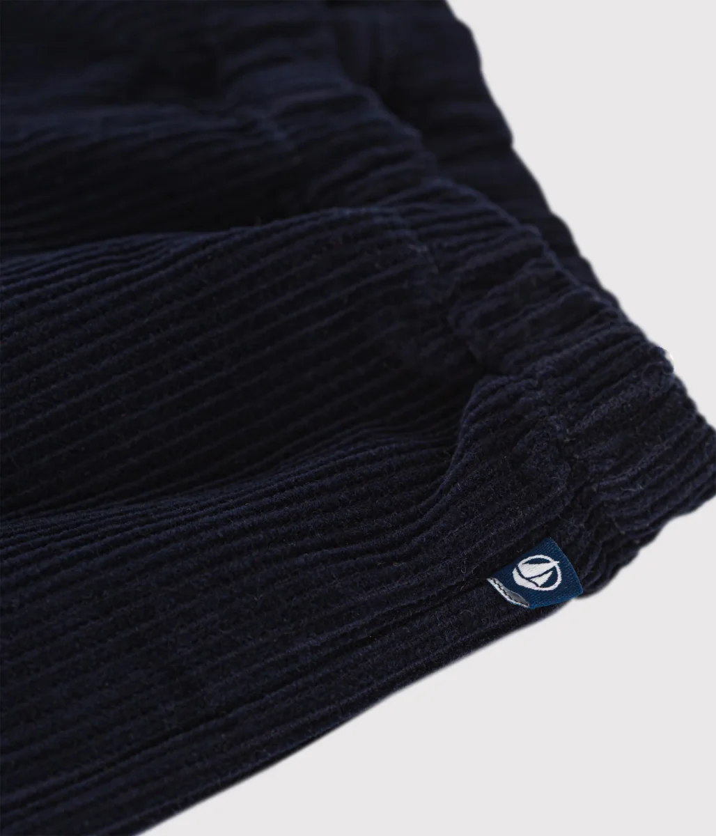 Pantaloni in velluto blu neonato - immagine 4