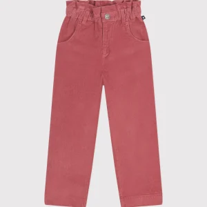 Pantaloni in velluto rosa