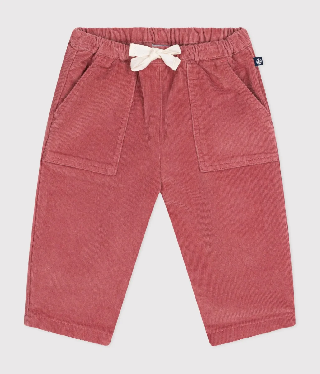 Pantaloni in velluto rosa