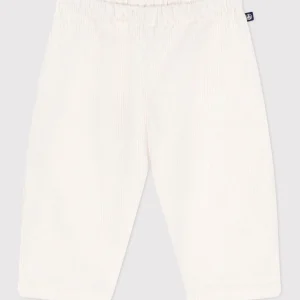 Pantaloni in velluto tinta unita neonato