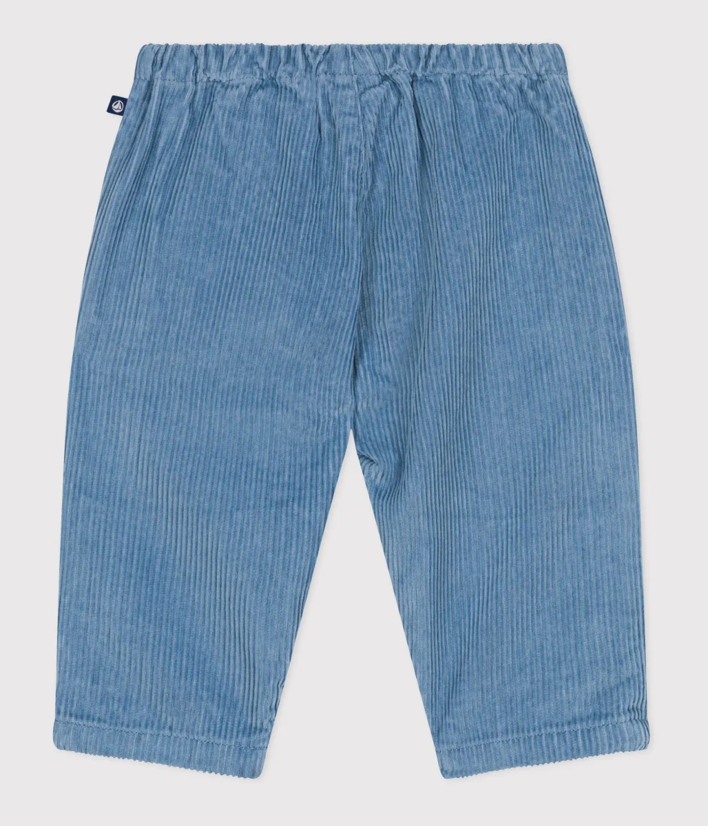 Pantaloni in velluto tinta unita neonato - immagine 7