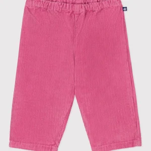 Pantaloni in velluto tinta unita neonato