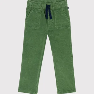 Pantaloni in velluto verde