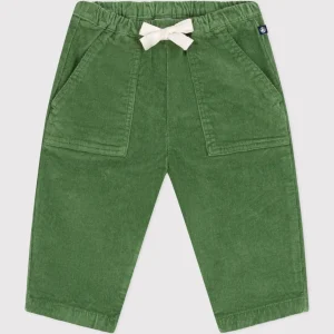 Pantaloni in velluto verde